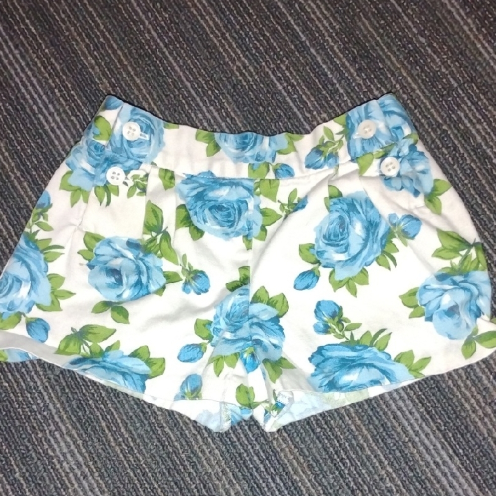 Janie and Jack Blue Floral Kids Shorts